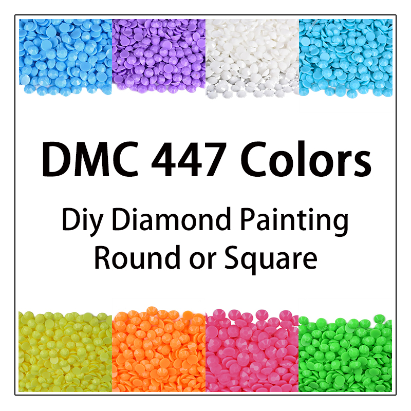 Photo Mosaic Print - DMC 447 色 5D Diy ダイヤモンド塗装ドリルフルスクエア/ラウンドクリスタルビーズ刺繍モザイク卸売アクセサリーアート