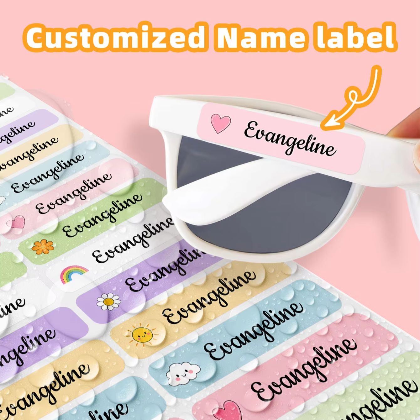 1-220枚のカスタム名入りステッカー、水筒、収納ボックス、 - Personalized Name Box のレビューと価格