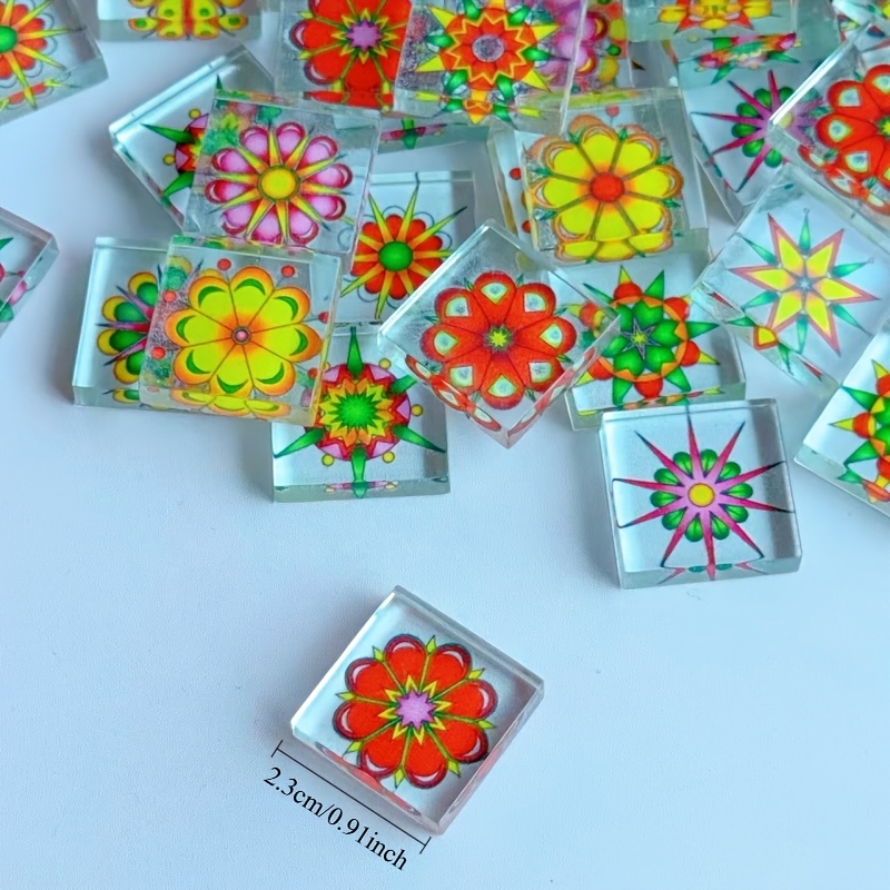 100/200グラムの透明モザイク素材、2.3*2.3cmの - Photo Mosaic Print のレビューと価格