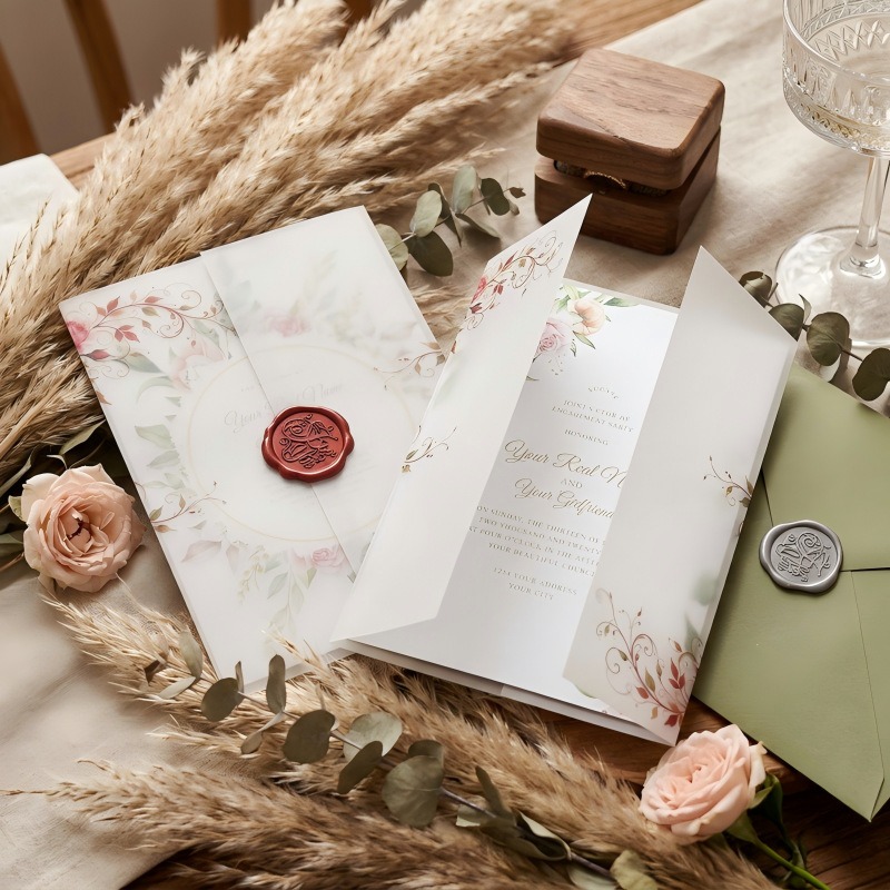 50 個 13 × 18 センチメートル半透明封筒招待状用ポ - Wax Seal Letter Kit のレビューと価格