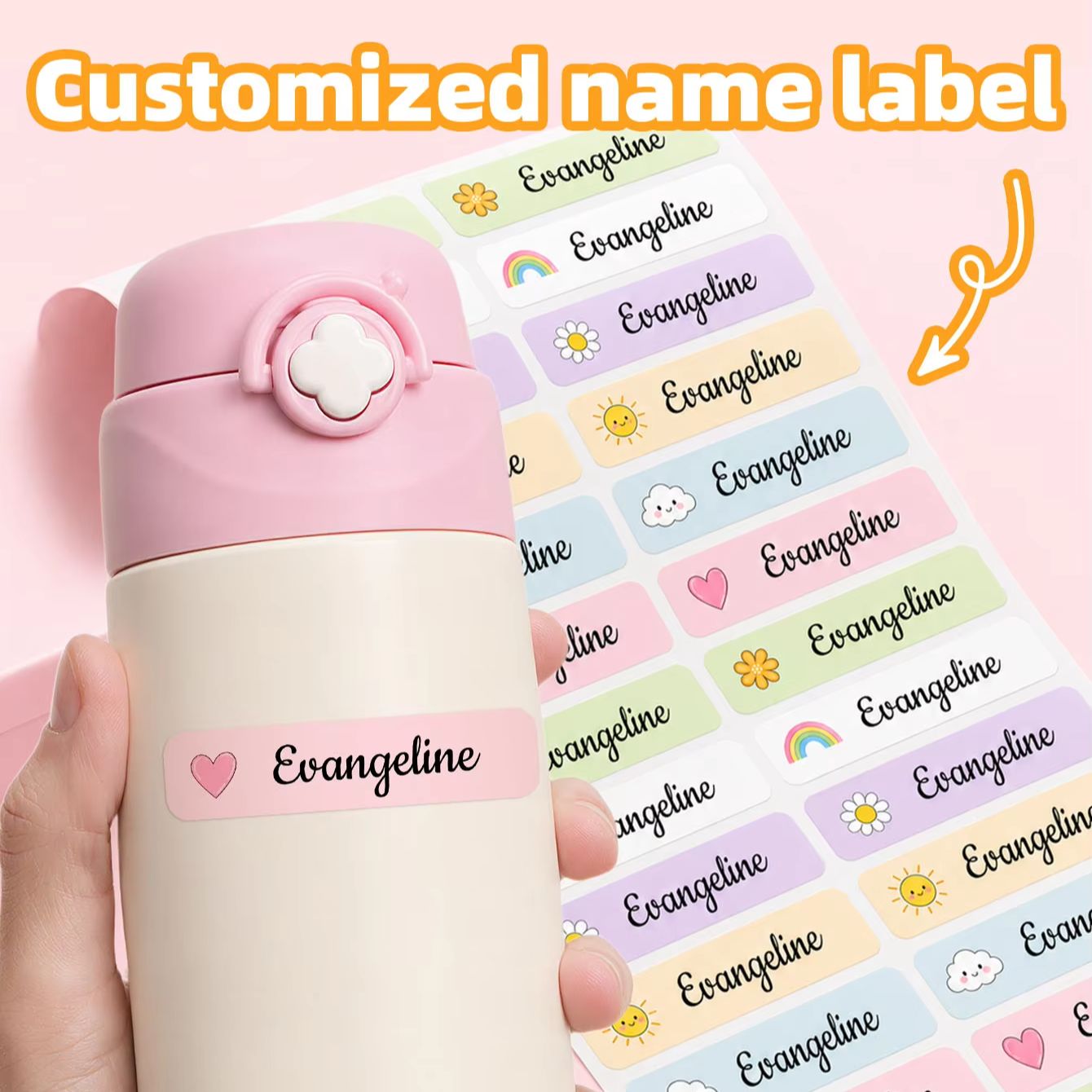 1-300枚のカスタム名入りステッカー、スーツケース、キャン - Personalized Name Box のレビューと価格